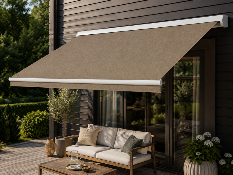 Standard terrassemarkise – Karamell